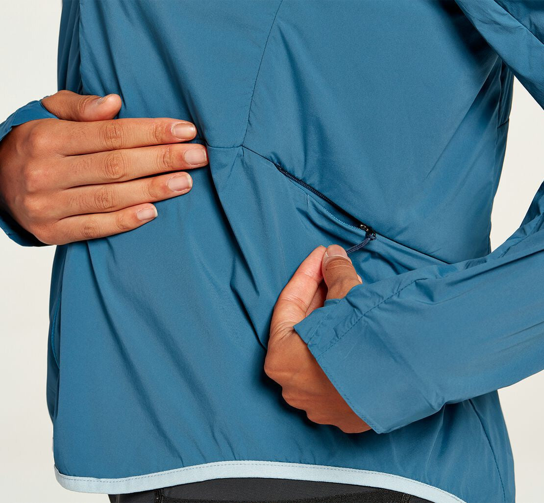 Women's Hybrid Run Jacket Moroccan Blue