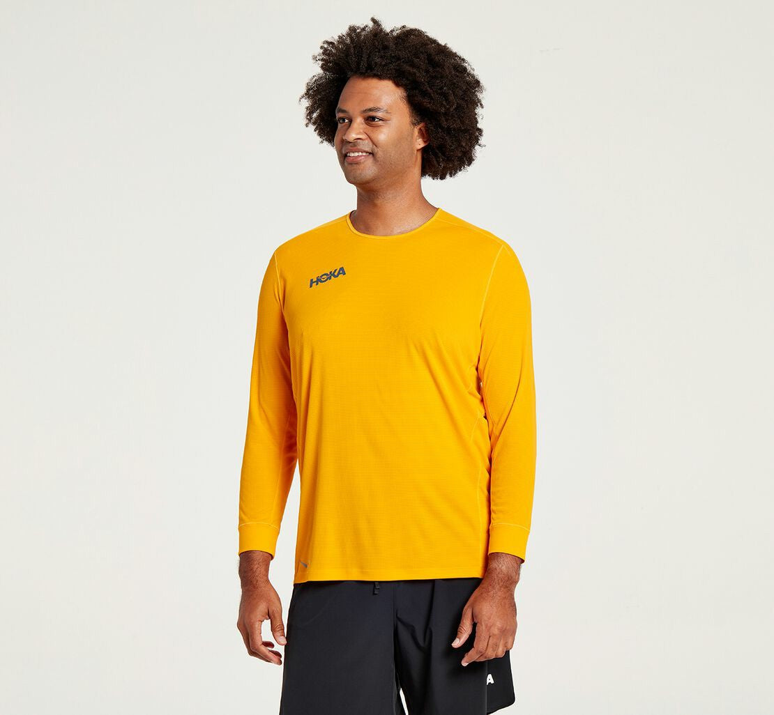 Men's Performance 3/4 Sleeve Saffron