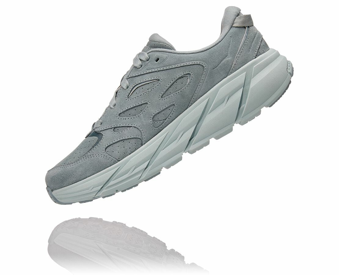 All Gender Clifton L Suede Grey Mist / Misty Blue