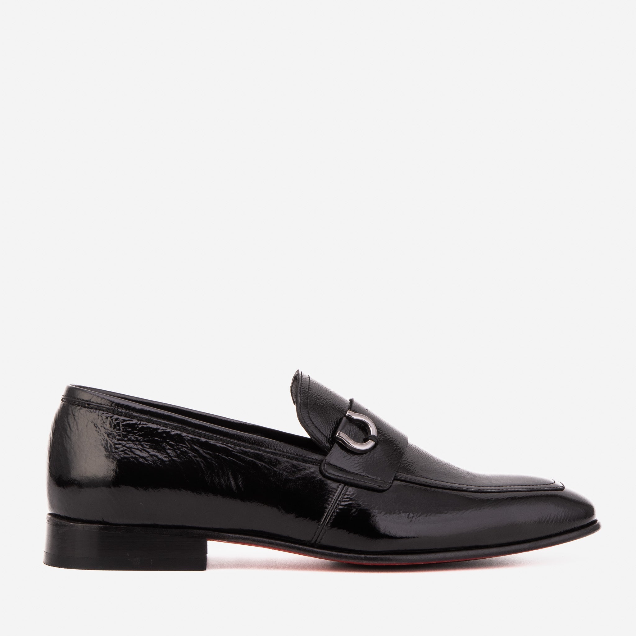 The Blackwell Black Patent Bit Loafer Shoe Universal Fit