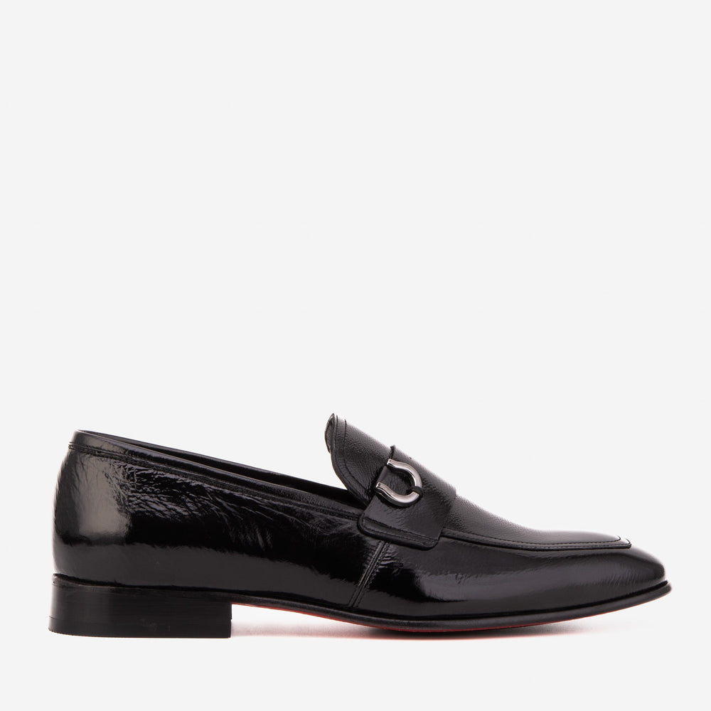 The Blackwell Black Patent Bit Loafer Shoe Universal Fit
