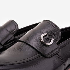The Blackwell Black Patent Bit Loafer Shoe Universal Fit