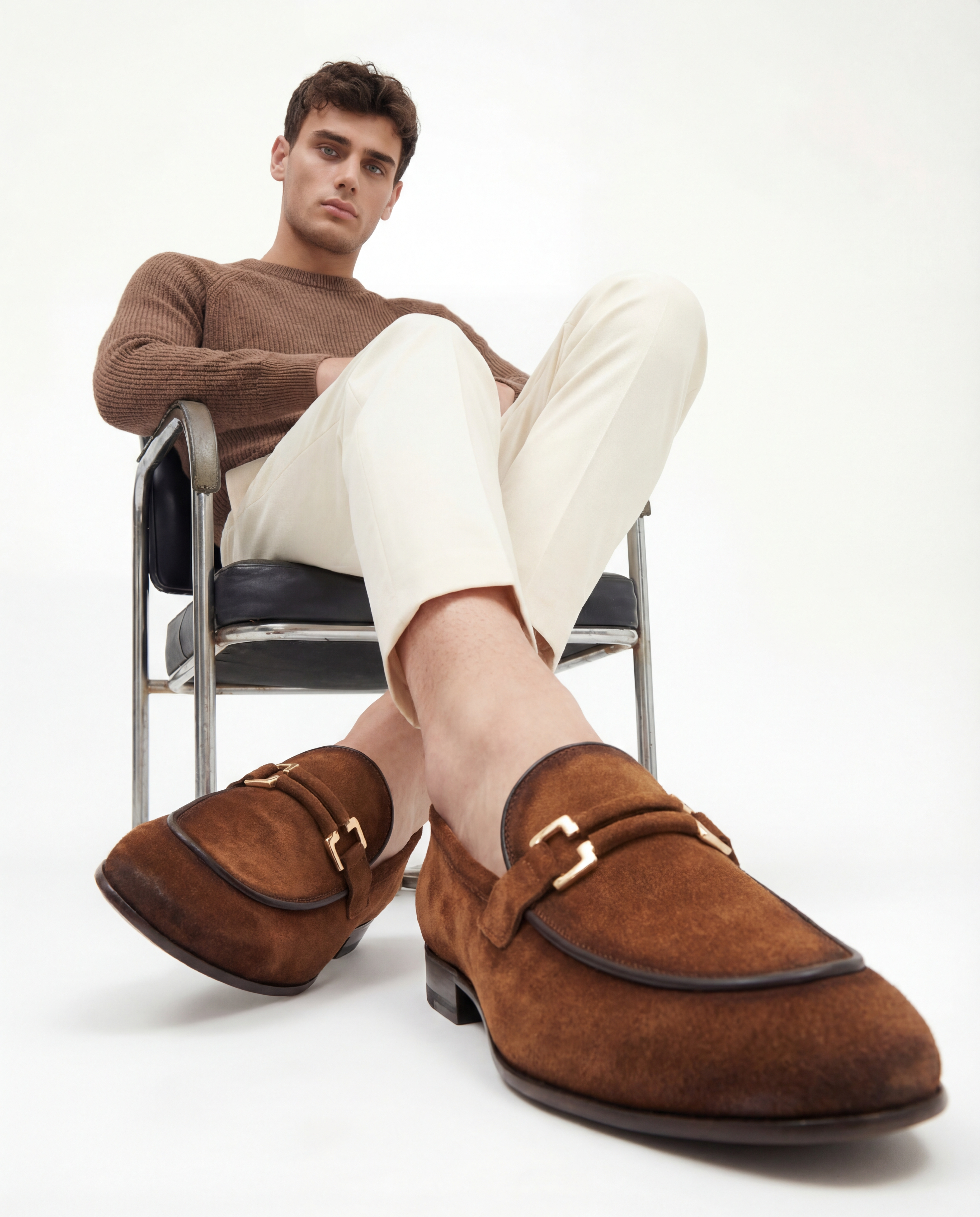 The Brooks Brown Suede Bit Loafer Shoe Fine Craftsmanship