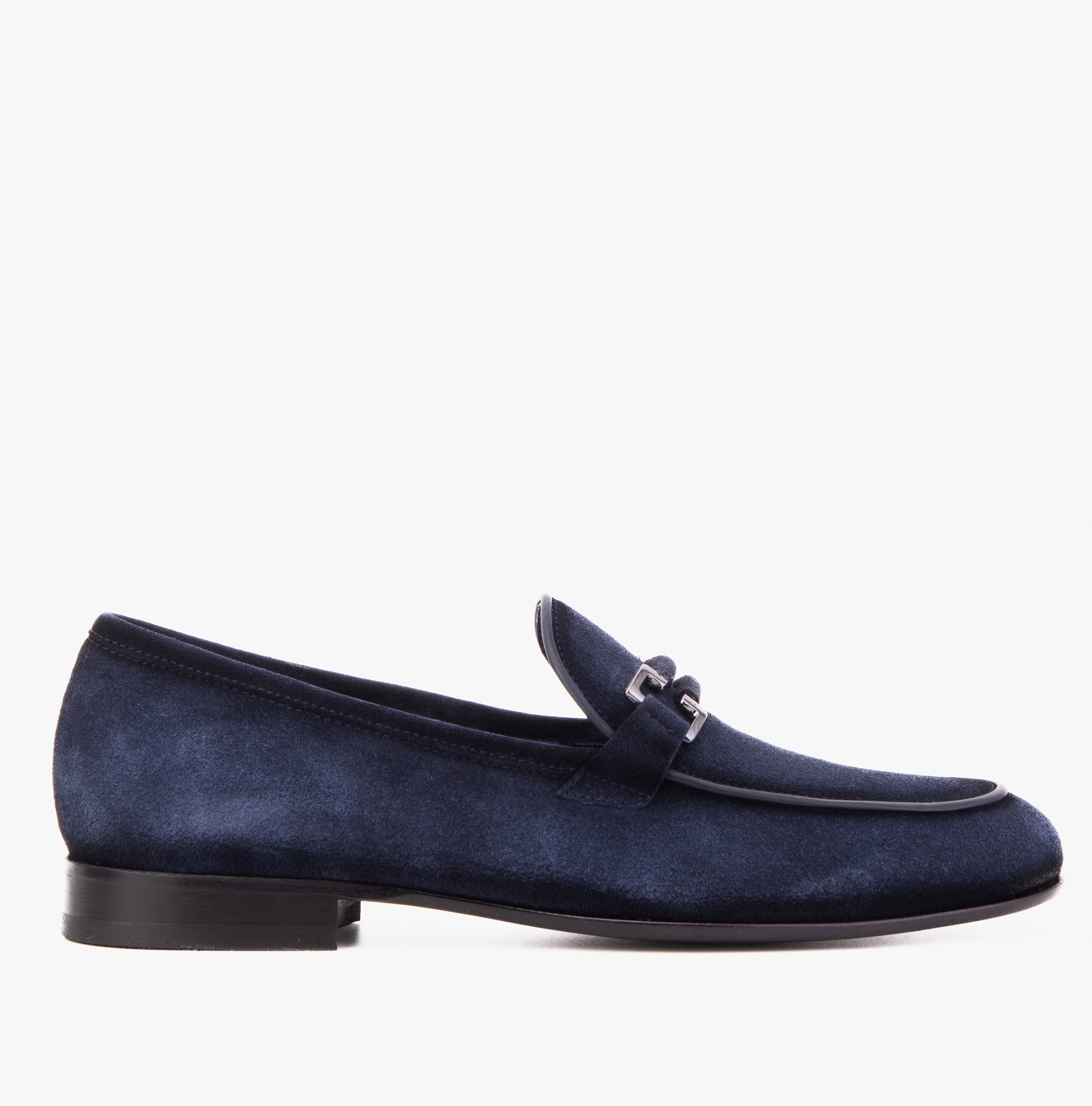 The Brooks Navy Suede Bit Loafer Shoe Exclusive Style