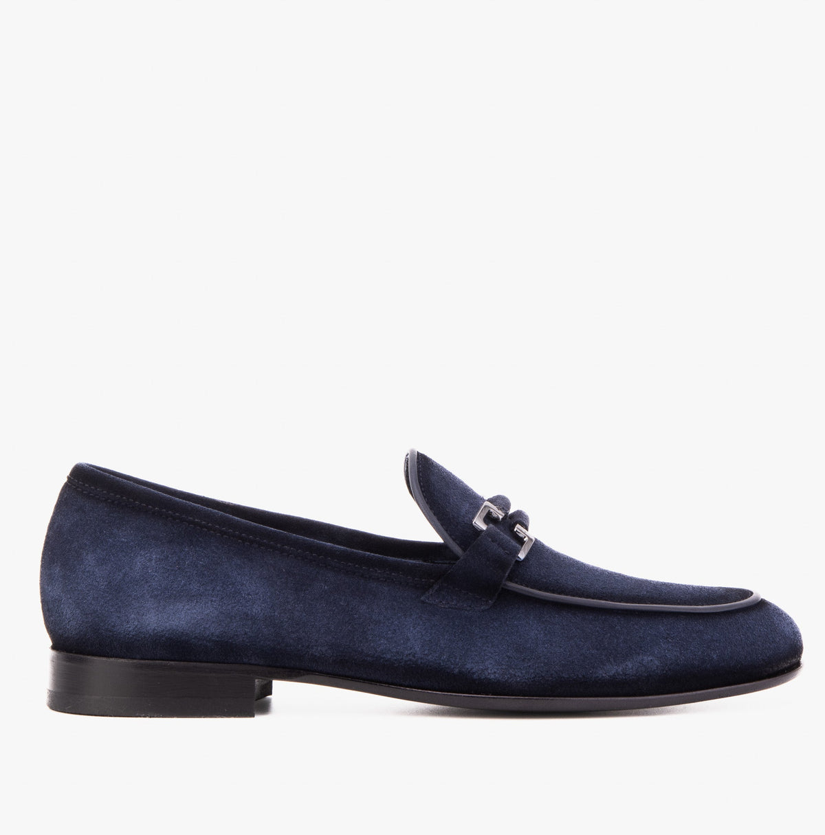 The Brooks Navy Suede Bit Loafer Shoe Exclusive Style