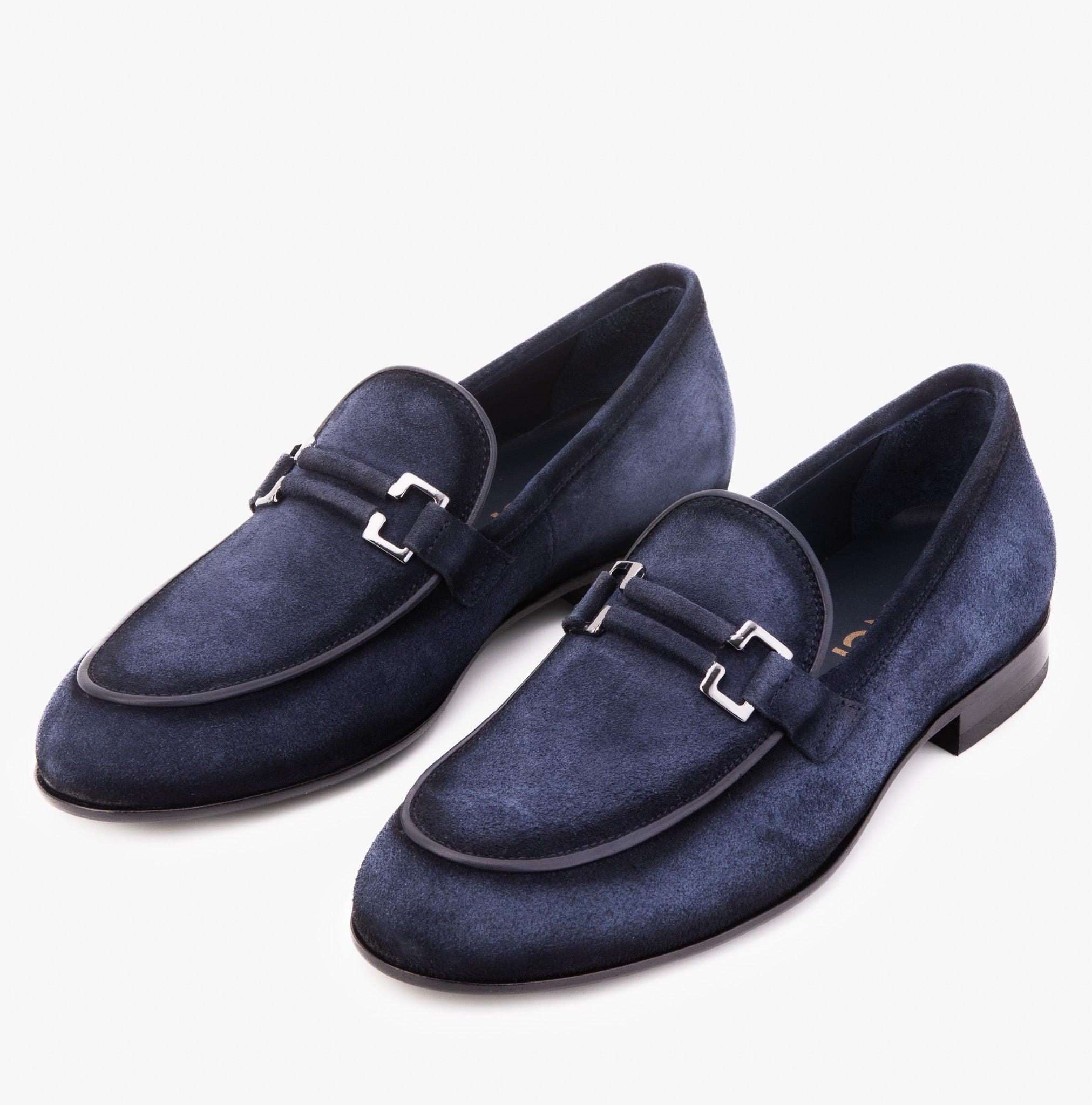The Brooks Navy Suede Bit Loafer Shoe Exclusive Style
