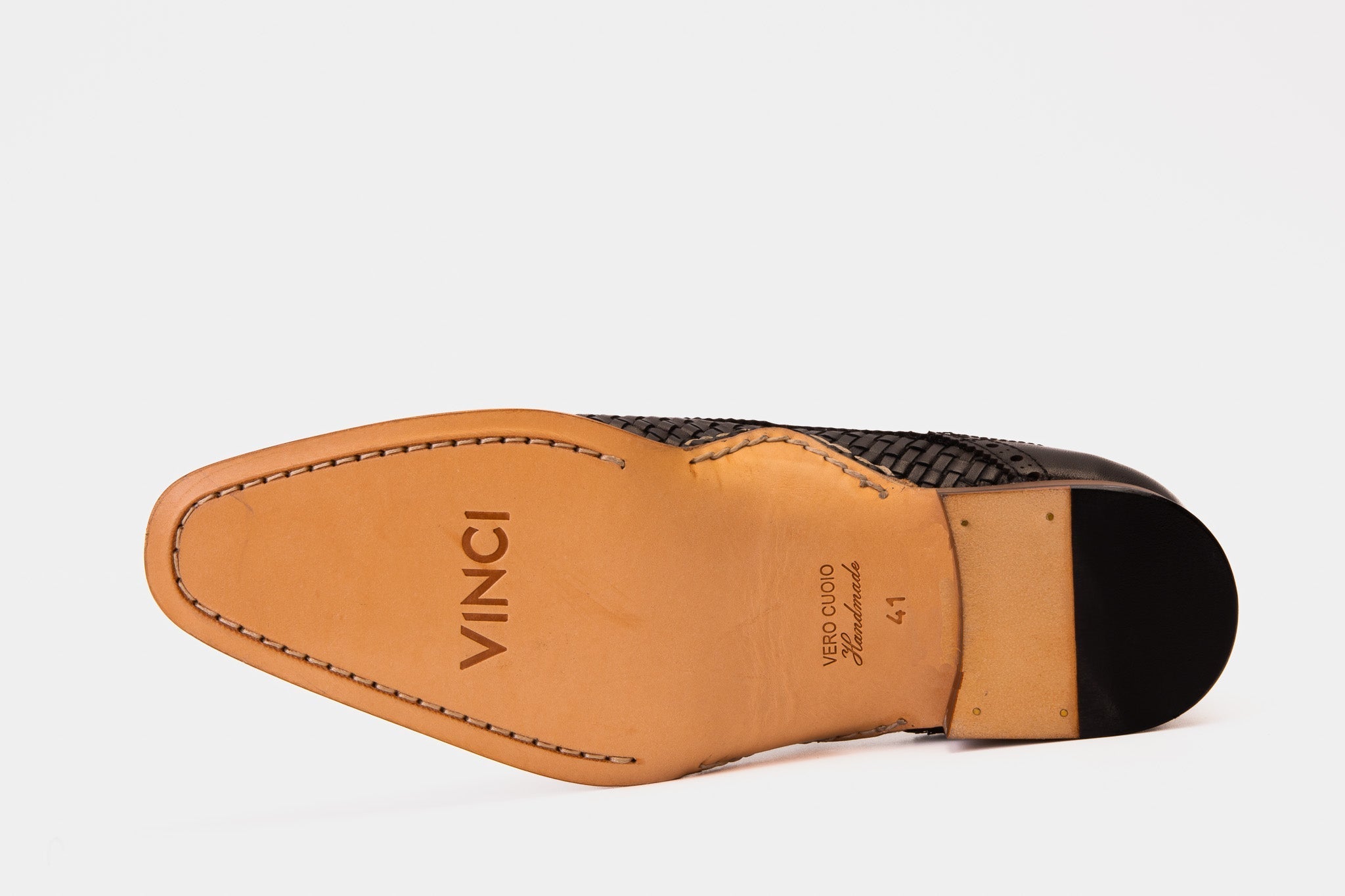 The Rolls  Woven Black Leather Single Monk Strap  Handmade Shoe All New