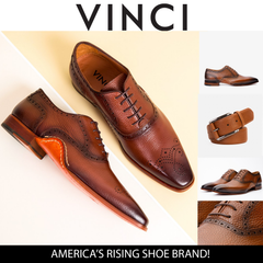 The Draco Handmade Tan Semi Brogue Oxford Shoe Fine Craftsmanship