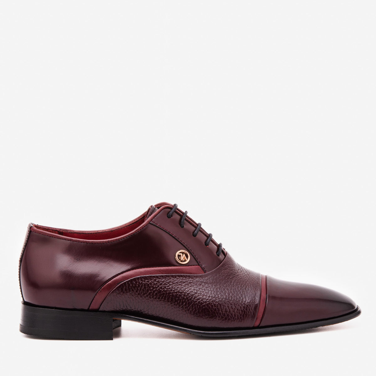 The Rockwell Handmade Burgundy Leather Cap Toe Oxford Shoe Exclusive Style