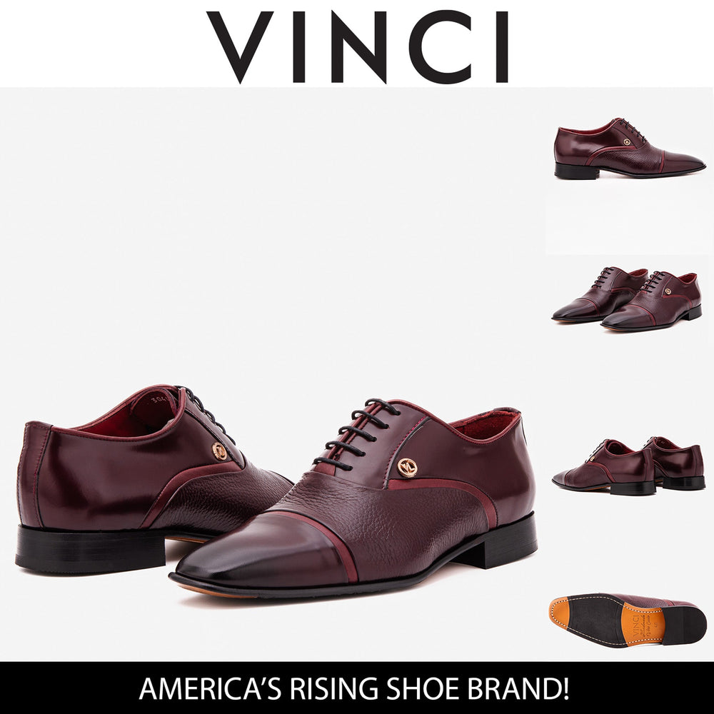 The Rockwell Handmade Burgundy Leather Cap Toe Oxford Shoe Exclusive Style