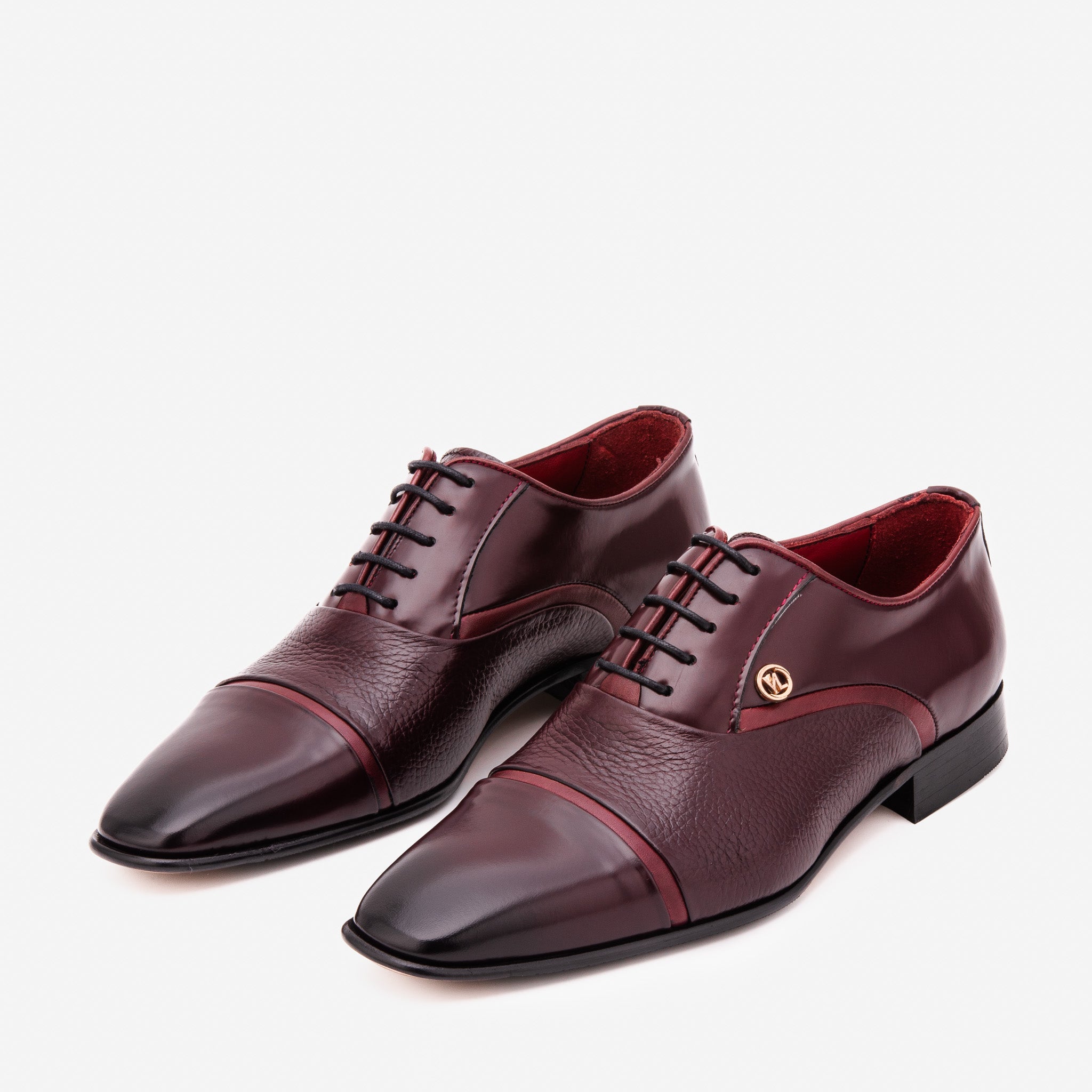 The Rockwell Handmade Burgundy Leather Cap Toe Oxford Shoe Exclusive Style