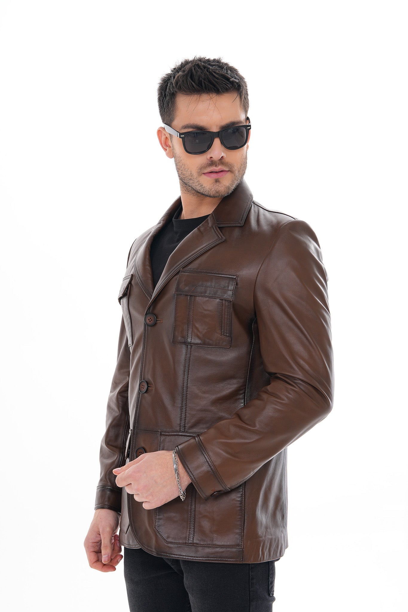 The Ravenna Brown Leather Jacket Fine Craftsmanship