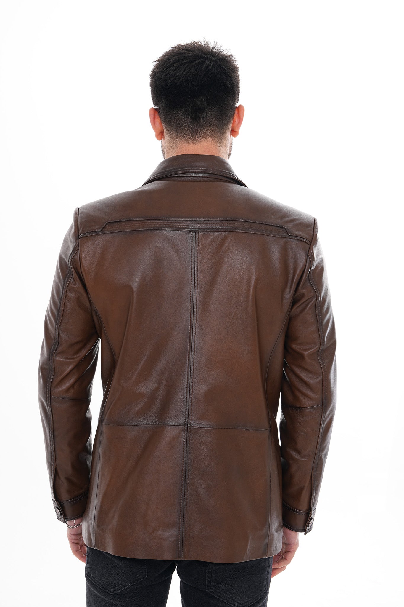 The Ravenna Brown Leather Jacket Fine Craftsmanship