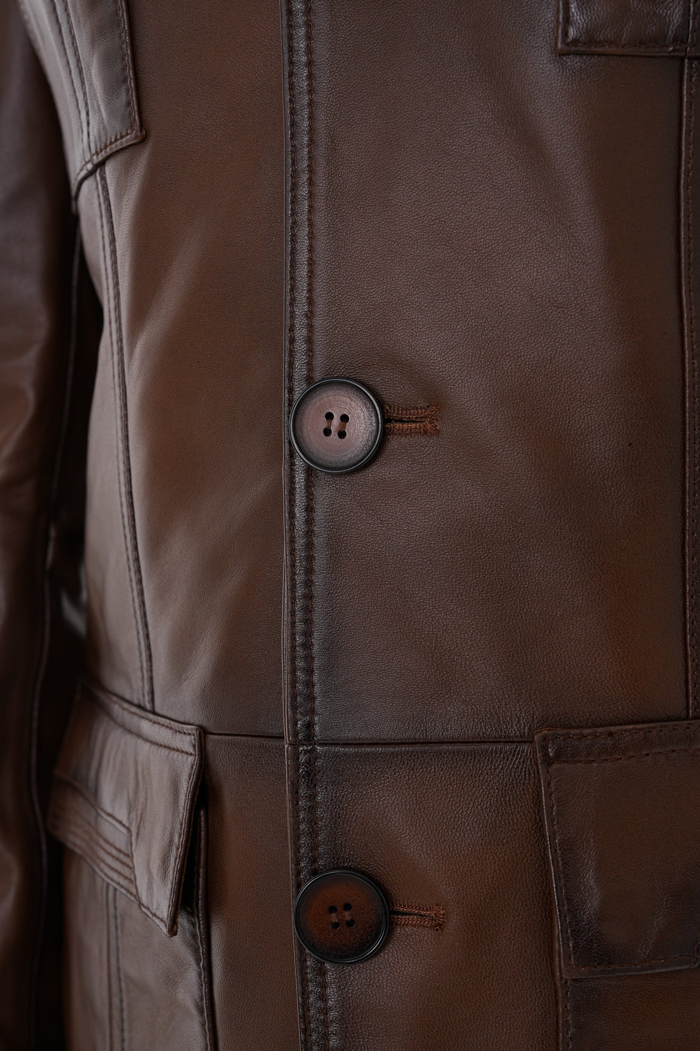 The Ravenna Brown Leather Jacket Fine Craftsmanship