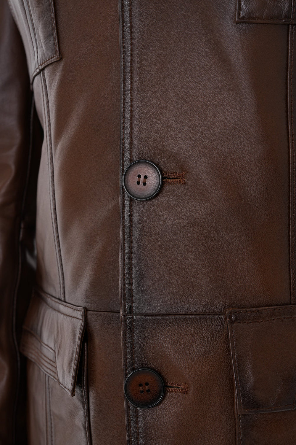 The Ravenna Brown Leather Jacket Fine Craftsmanship