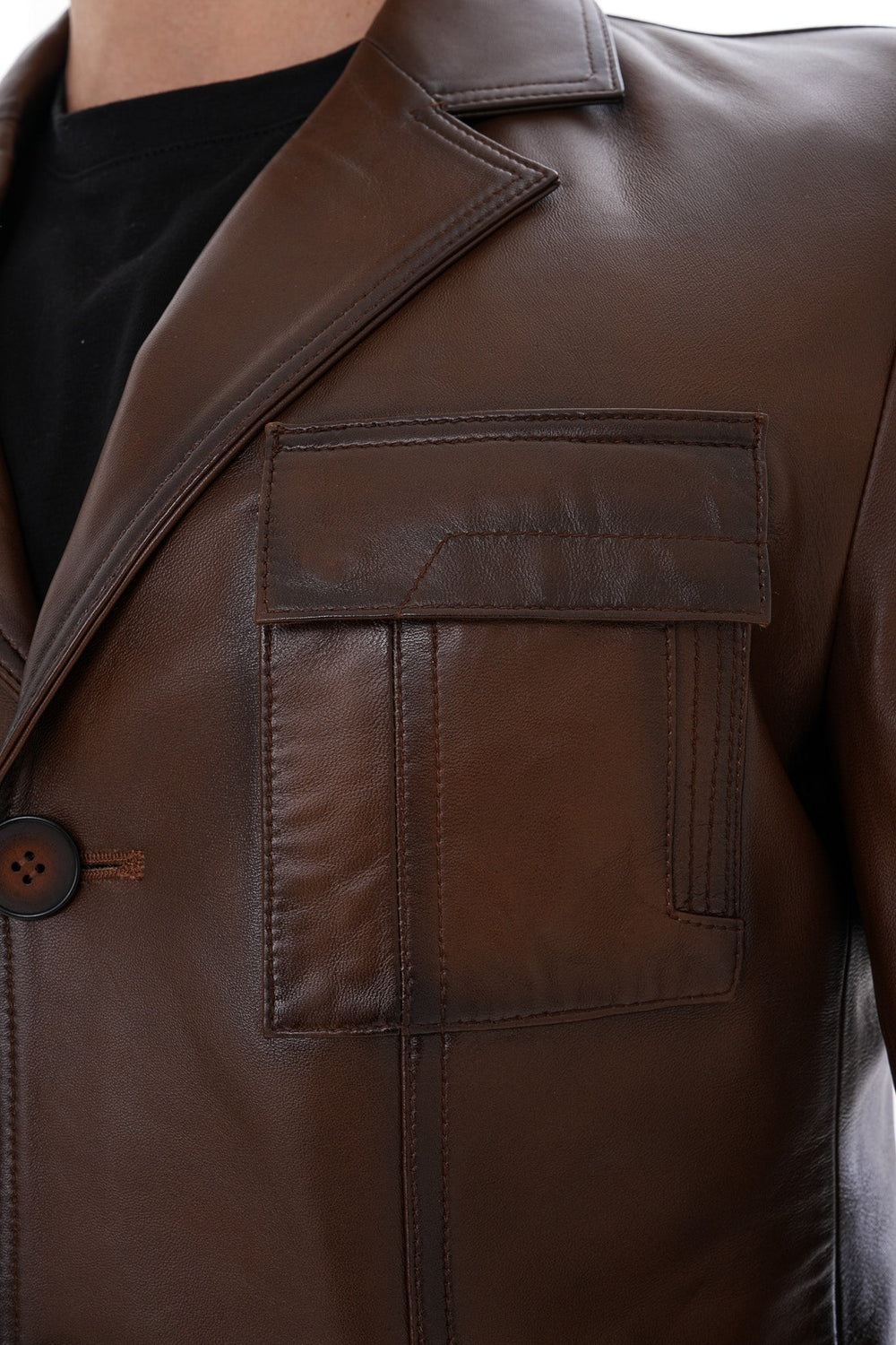 The Ravenna Brown Leather Jacket Fine Craftsmanship