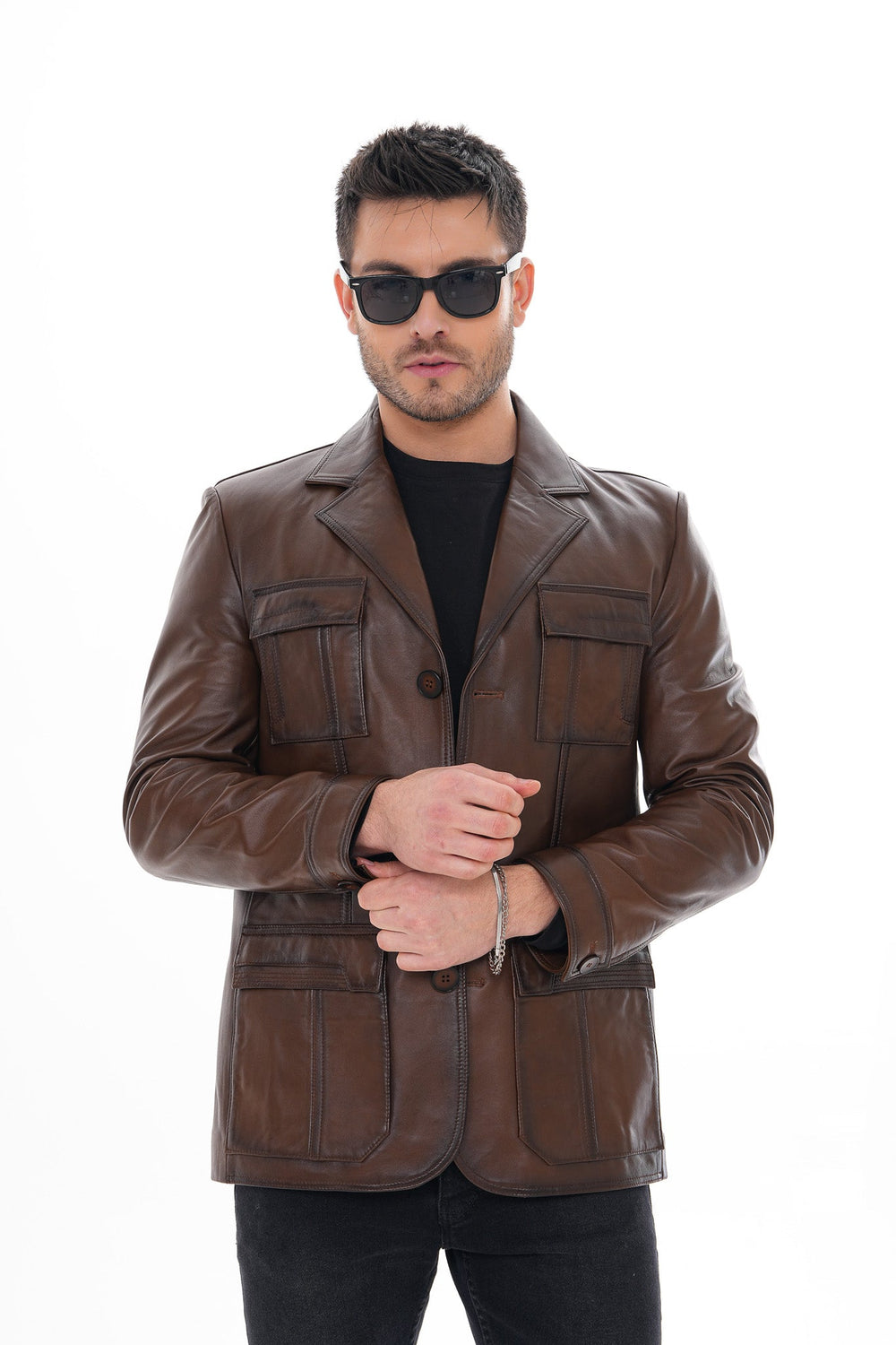 The Ravenna Brown Leather Jacket Fine Craftsmanship