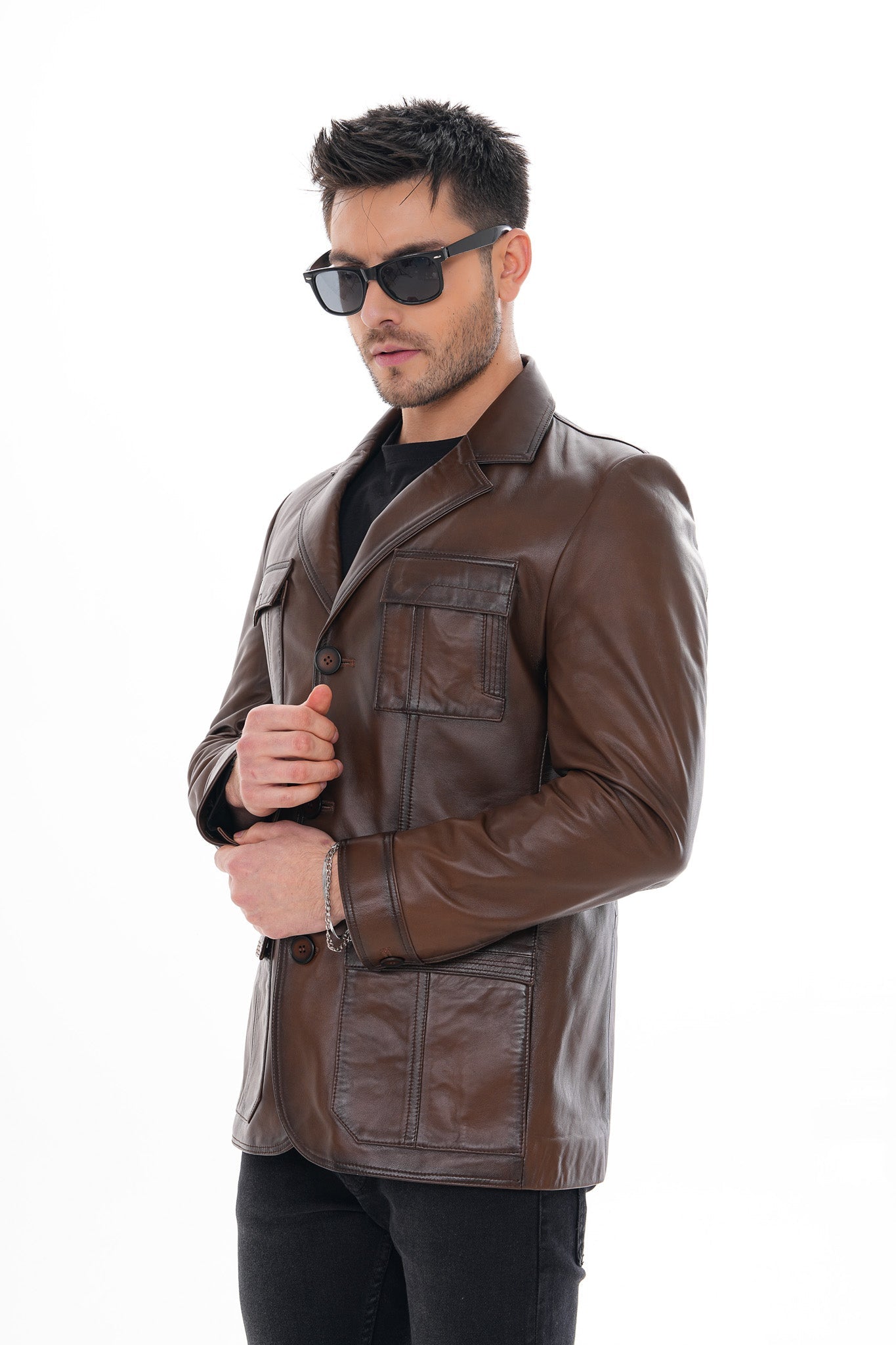 The Ravenna Brown Leather Jacket Fine Craftsmanship