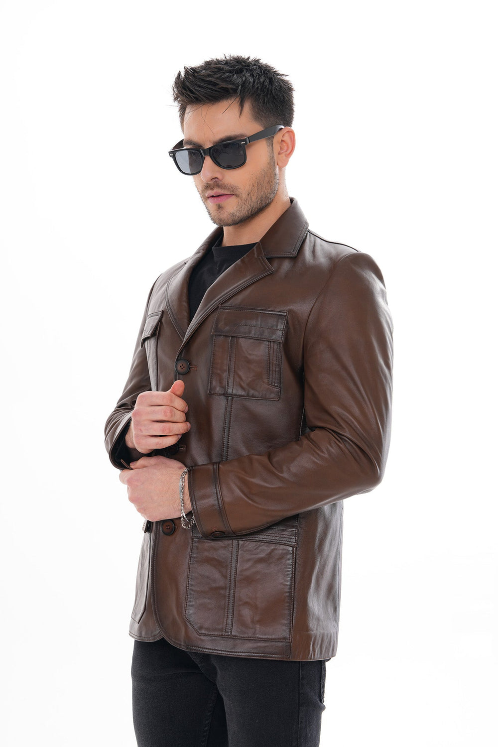 The Ravenna Brown Leather Jacket Fine Craftsmanship