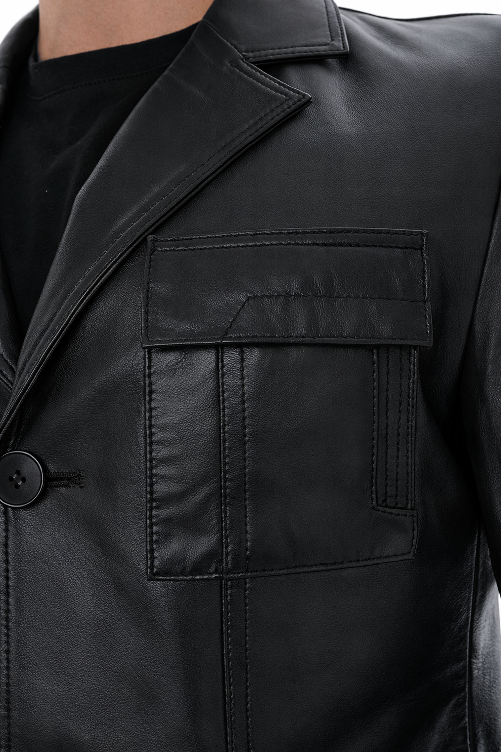 The Ravenna Black Leather Jacket For Sale