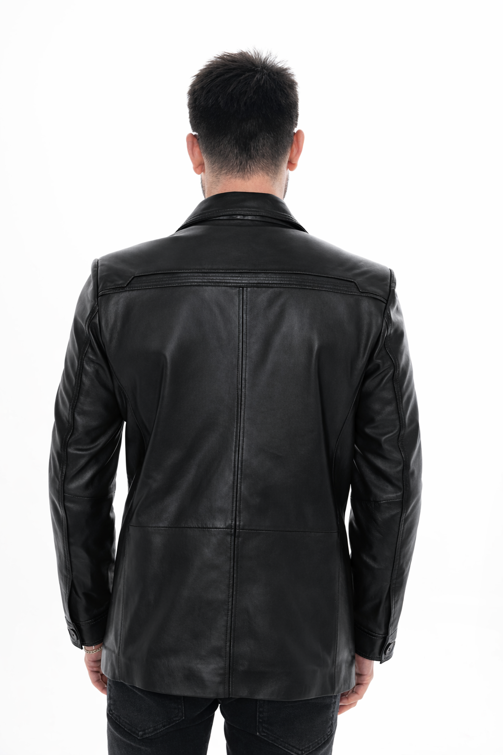 The Ravenna Black Leather Jacket For Sale
