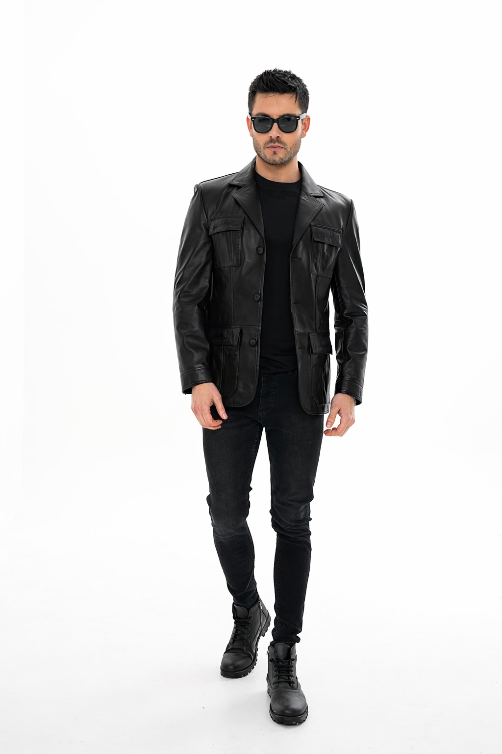 The Ravenna Black Leather Jacket For Sale