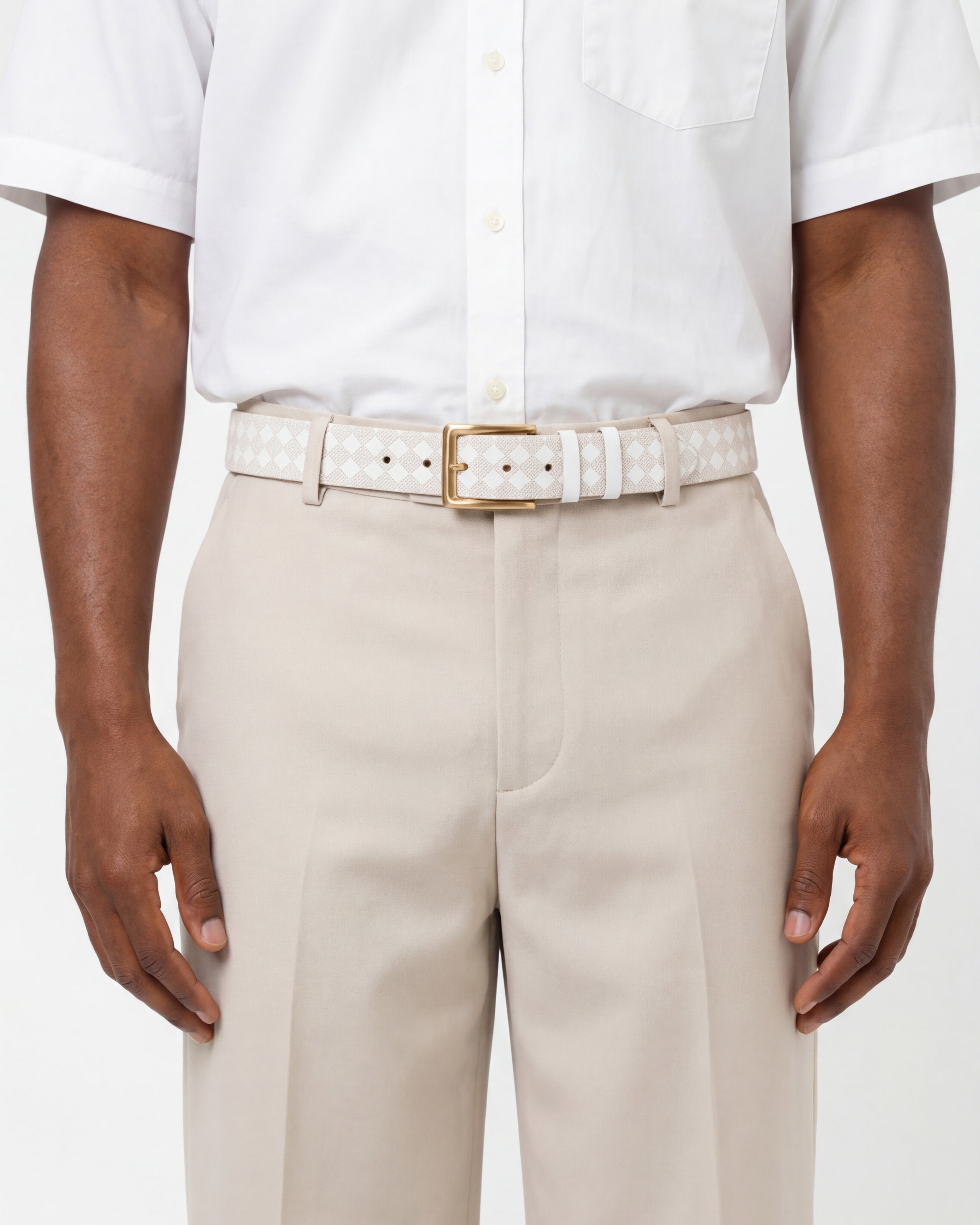 The Cenova White Gold Leather Sneaker Universal Fit