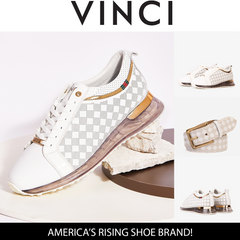 The Cenova White Gold Leather Sneaker Universal Fit