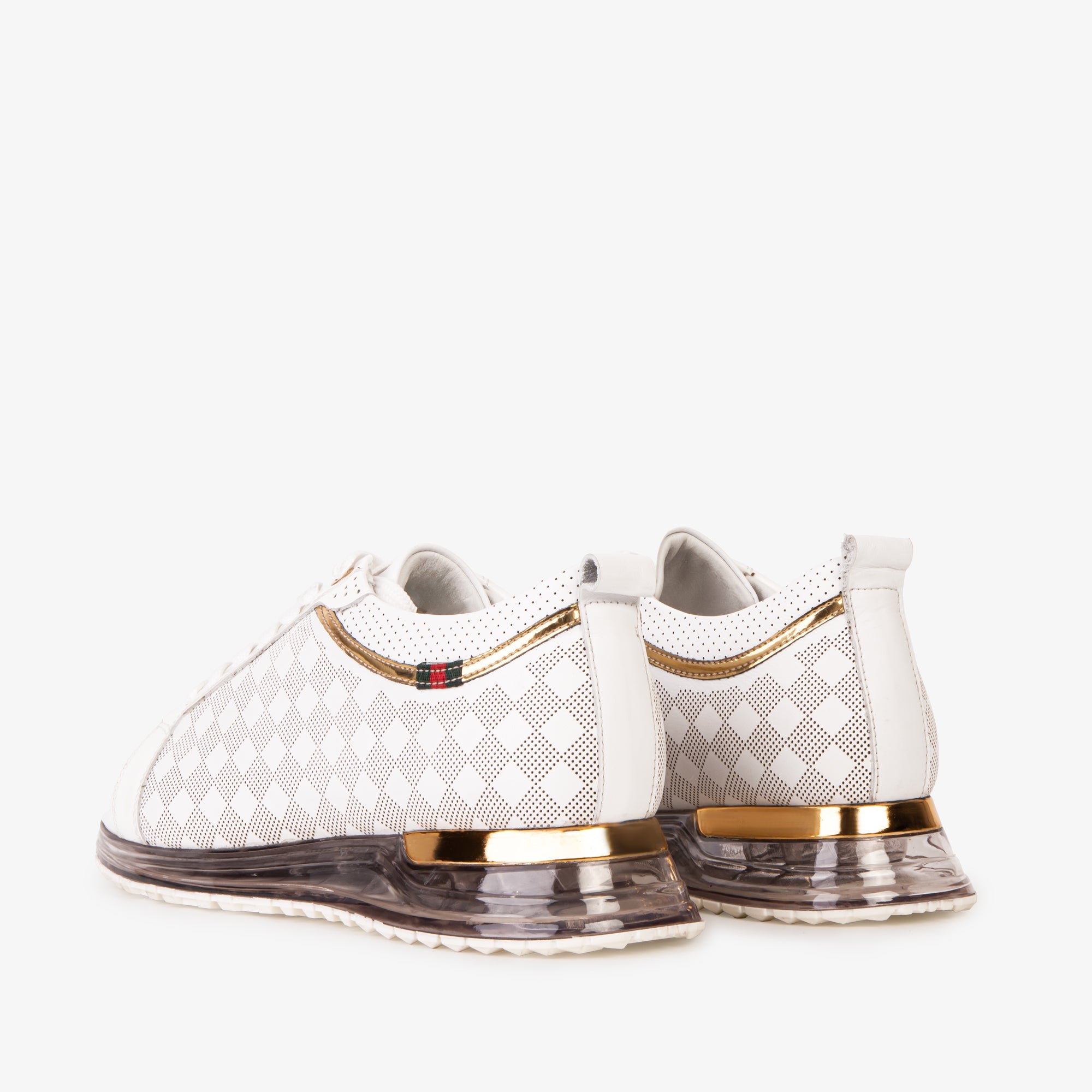 The Cenova White Gold Leather Sneaker Universal Fit