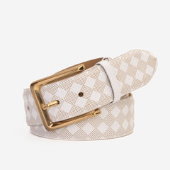 The Cenova White Calfskin Belt Fine Craftsmanship