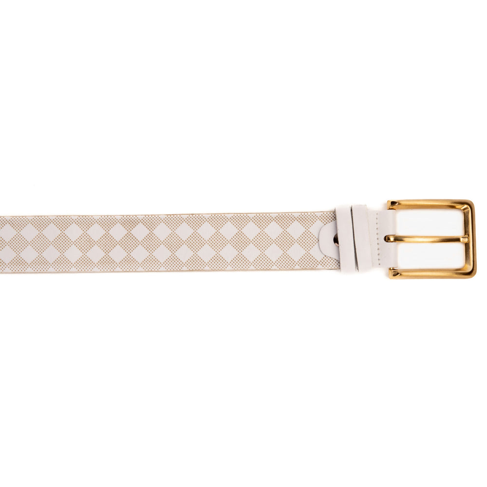 The Cenova White Calfskin Belt Fine Craftsmanship