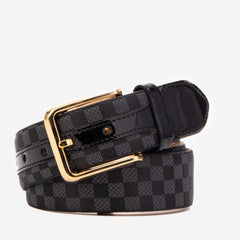 The Monte Carlo Black Leather Belt On Sale