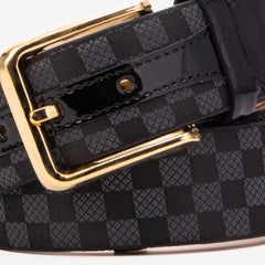 The Monte Carlo Black Leather Belt On Sale