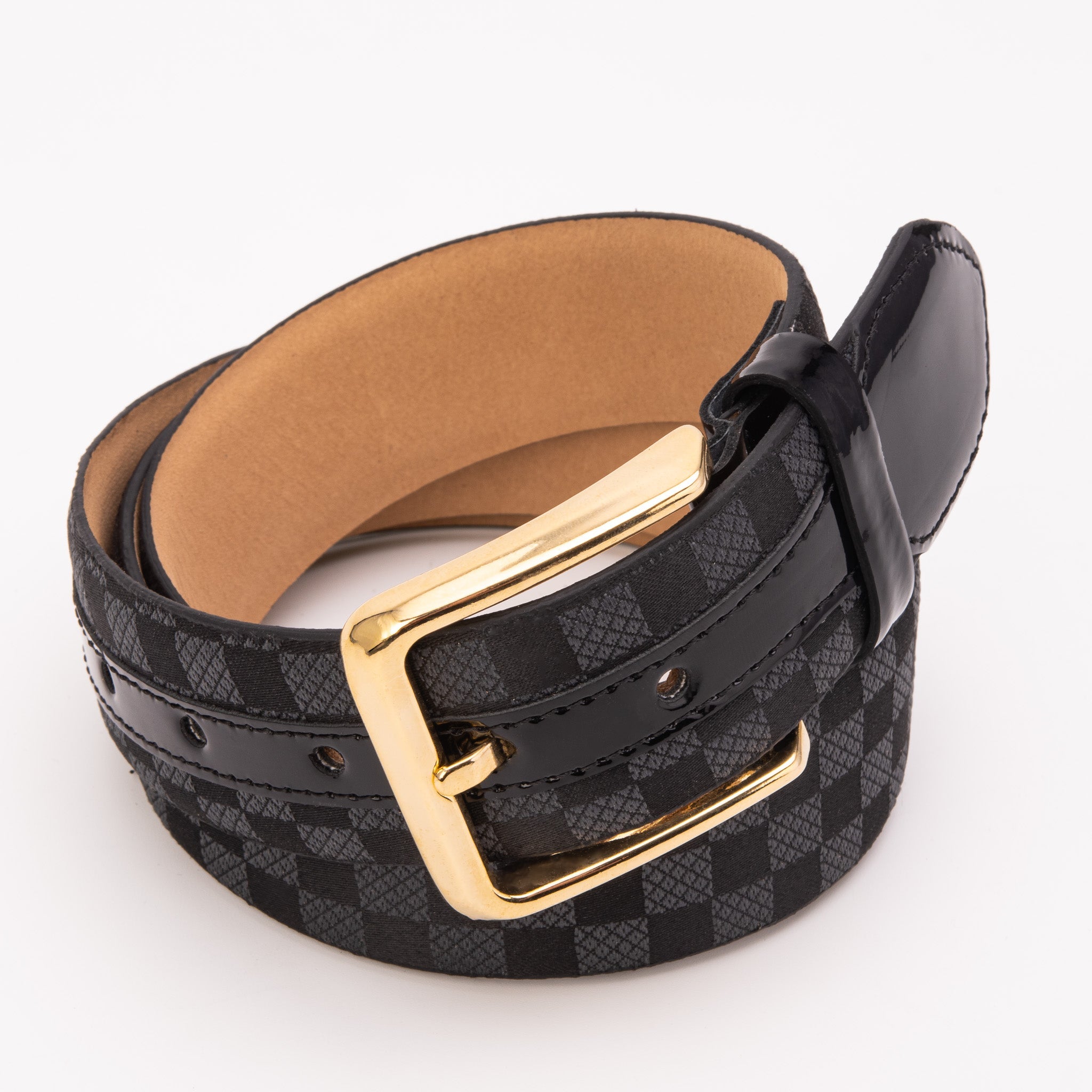 The Monte Carlo Black Leather Belt On Sale