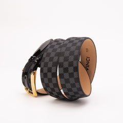 The Monte Carlo Black Leather Belt On Sale
