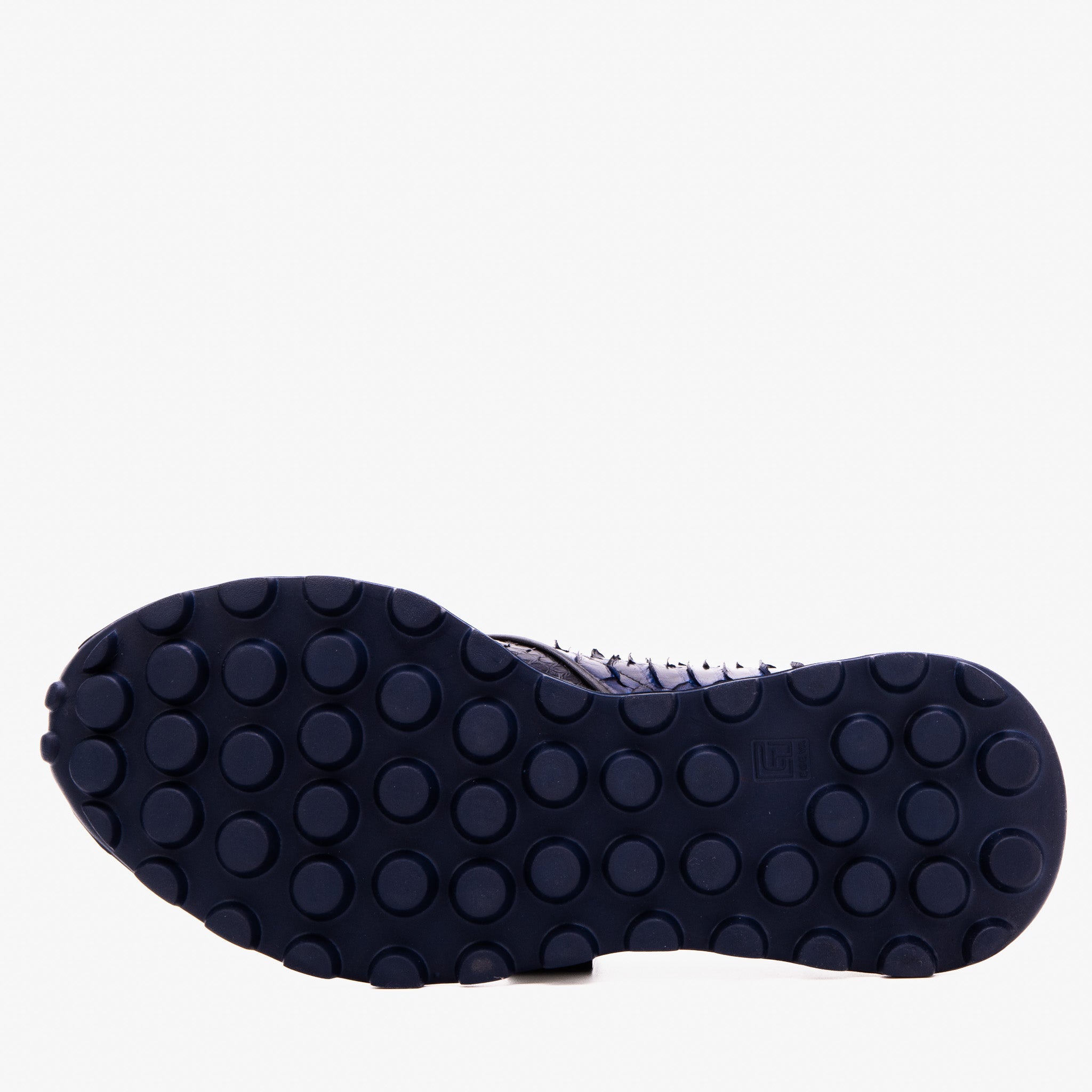 The Obsidian Navy Python Leather Sneaker For Sale