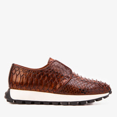 The Obsidian Tan  Python Leather Sneaker All New