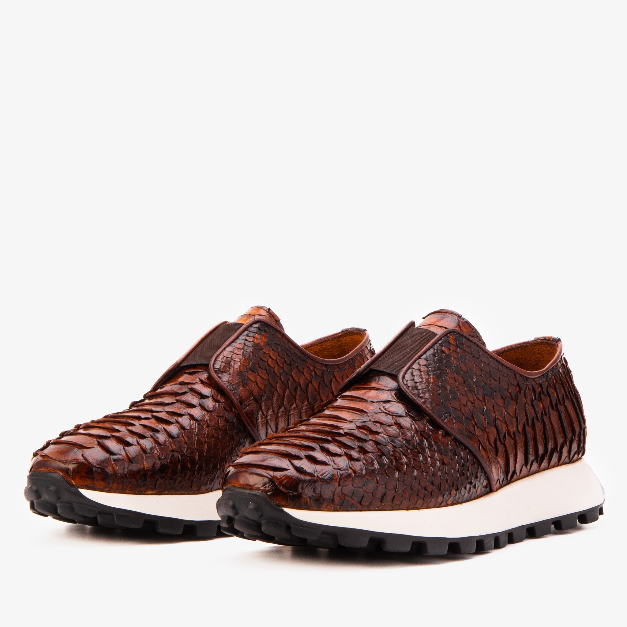 The Obsidian Tan  Python Leather Sneaker All New