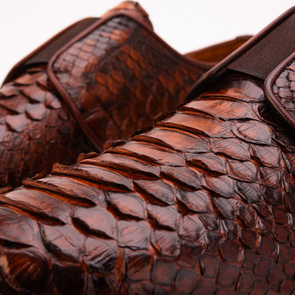 The Obsidian Tan  Python Leather Sneaker All New