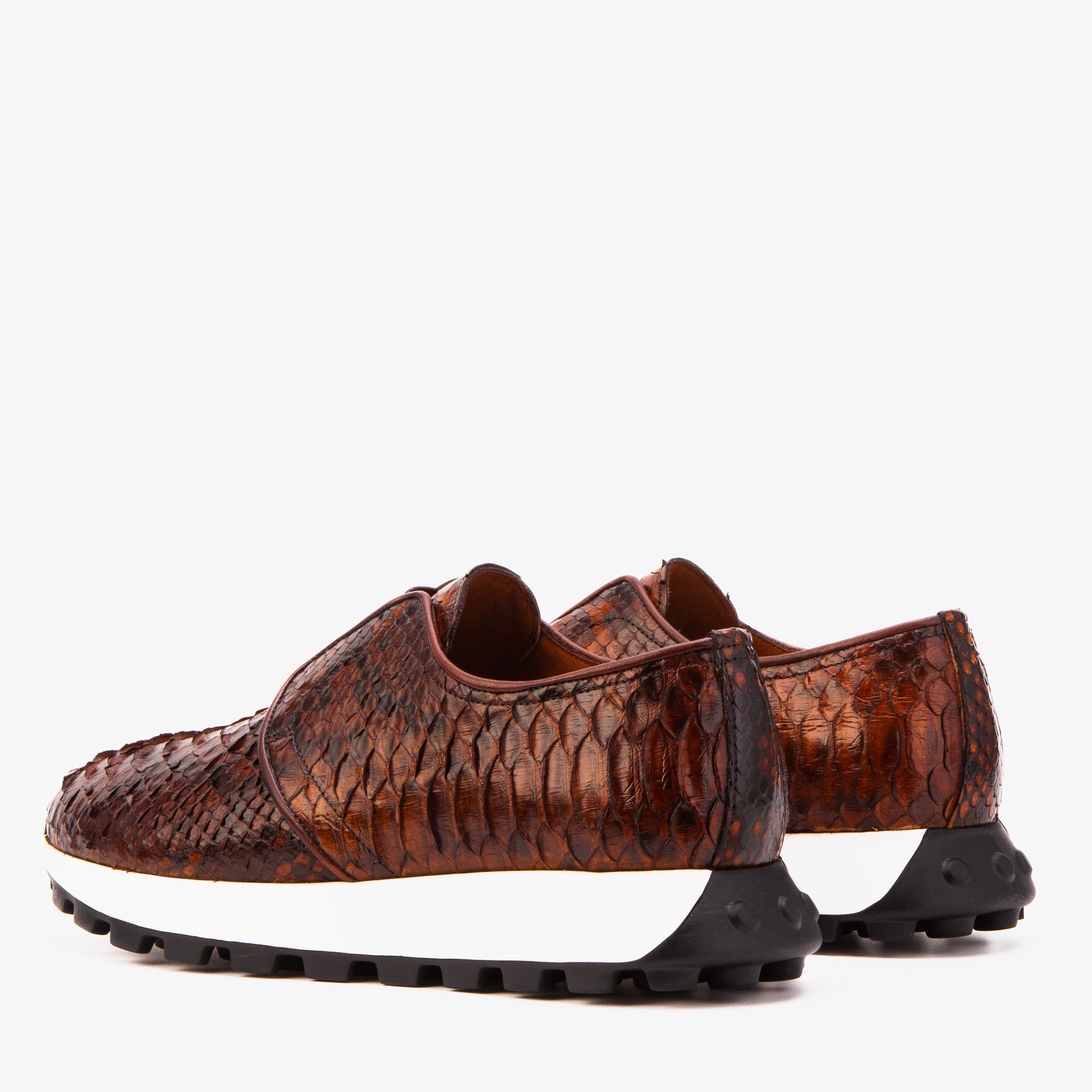 The Obsidian Tan  Python Leather Sneaker All New