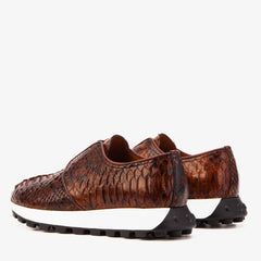 The Obsidian Tan  Python Leather Sneaker All New