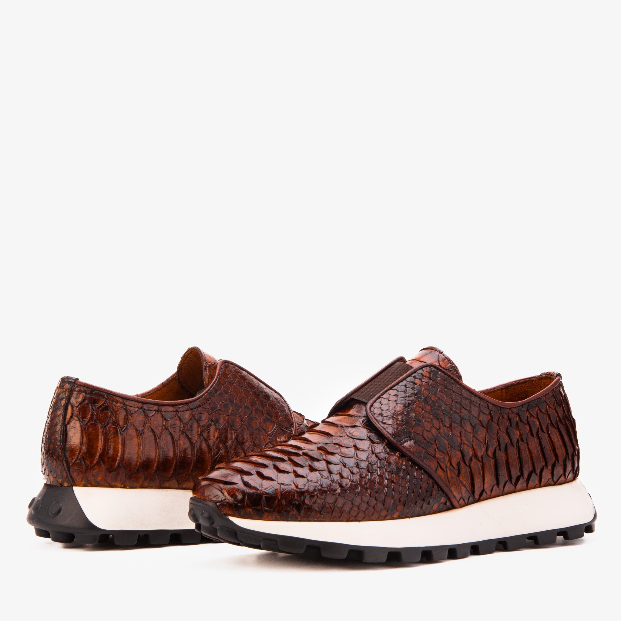 The Obsidian Tan  Python Leather Sneaker All New