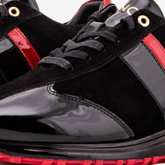 The Inferno Black Red Leather Sneaker Universal Fit