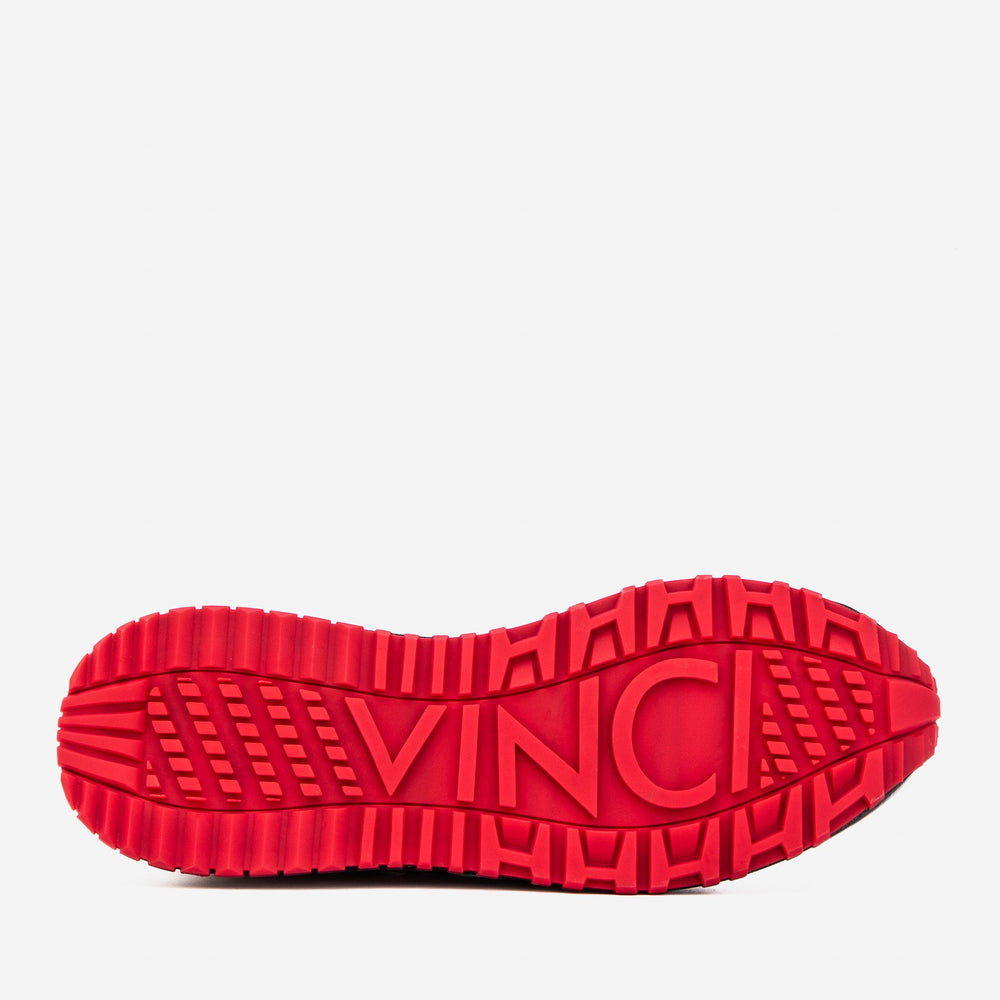 The Inferno Black Red Leather Sneaker Universal Fit