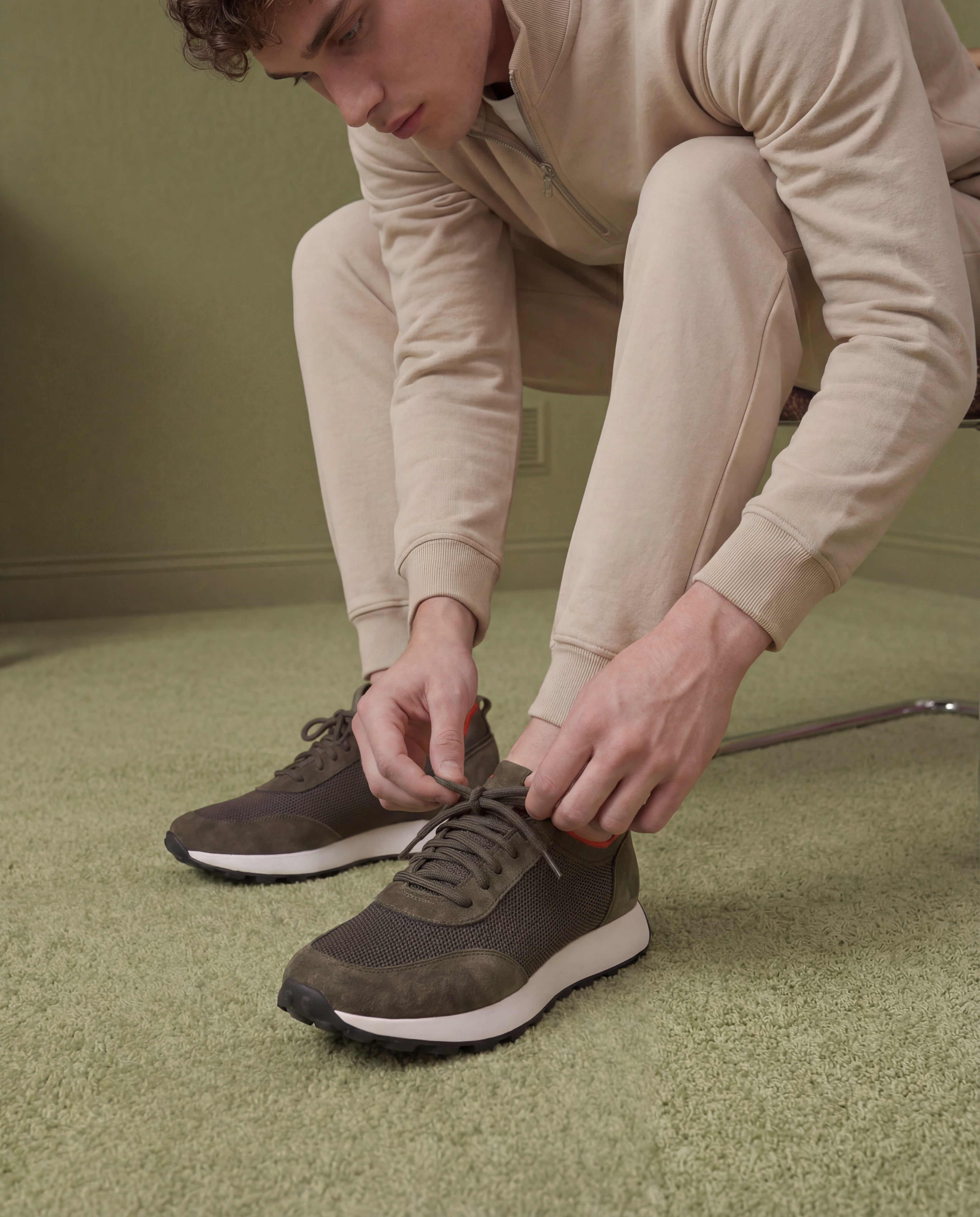 The Berlin Green Suede Leather Sneaker Exclusive Style