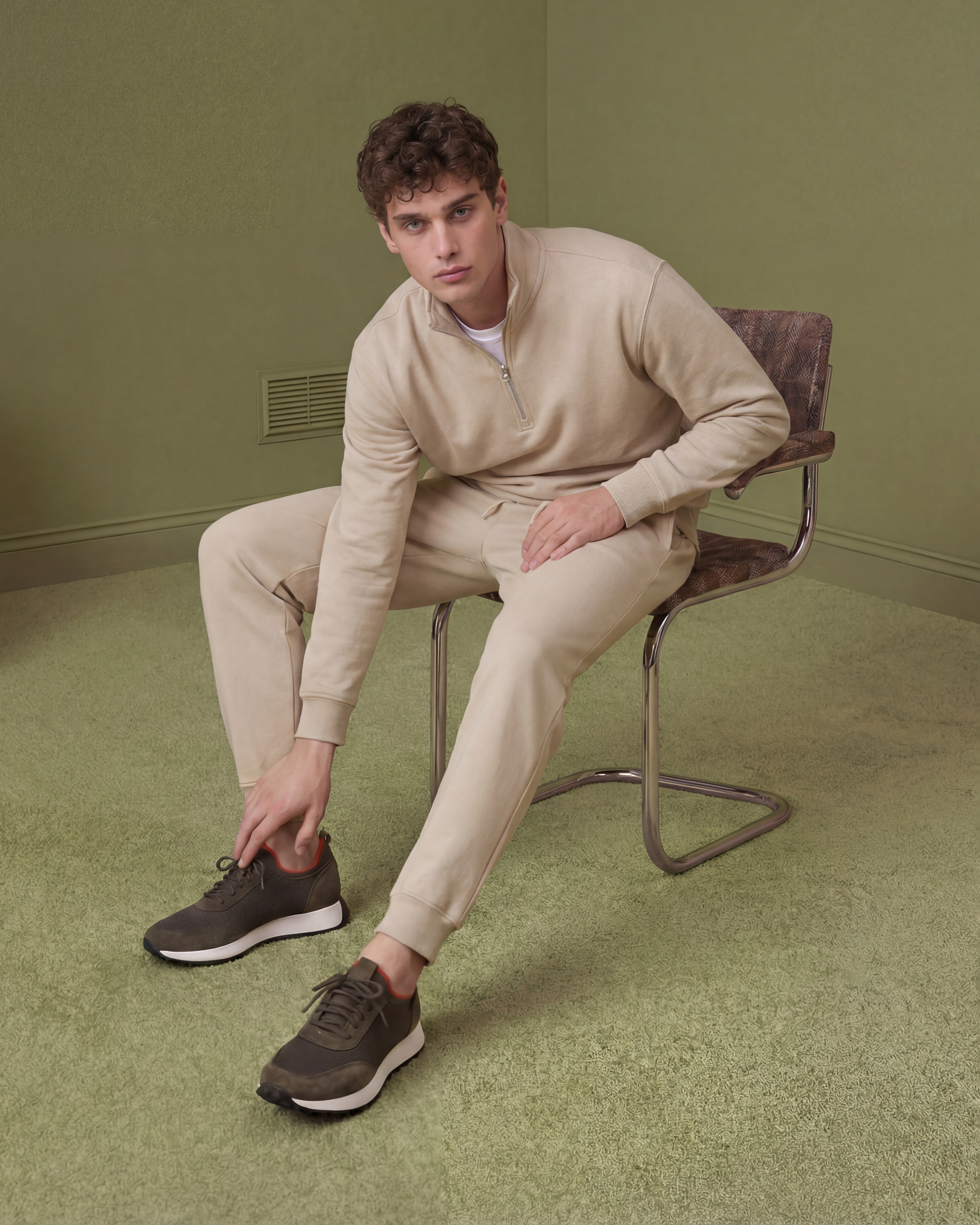 The Berlin Green Suede Leather Sneaker Exclusive Style