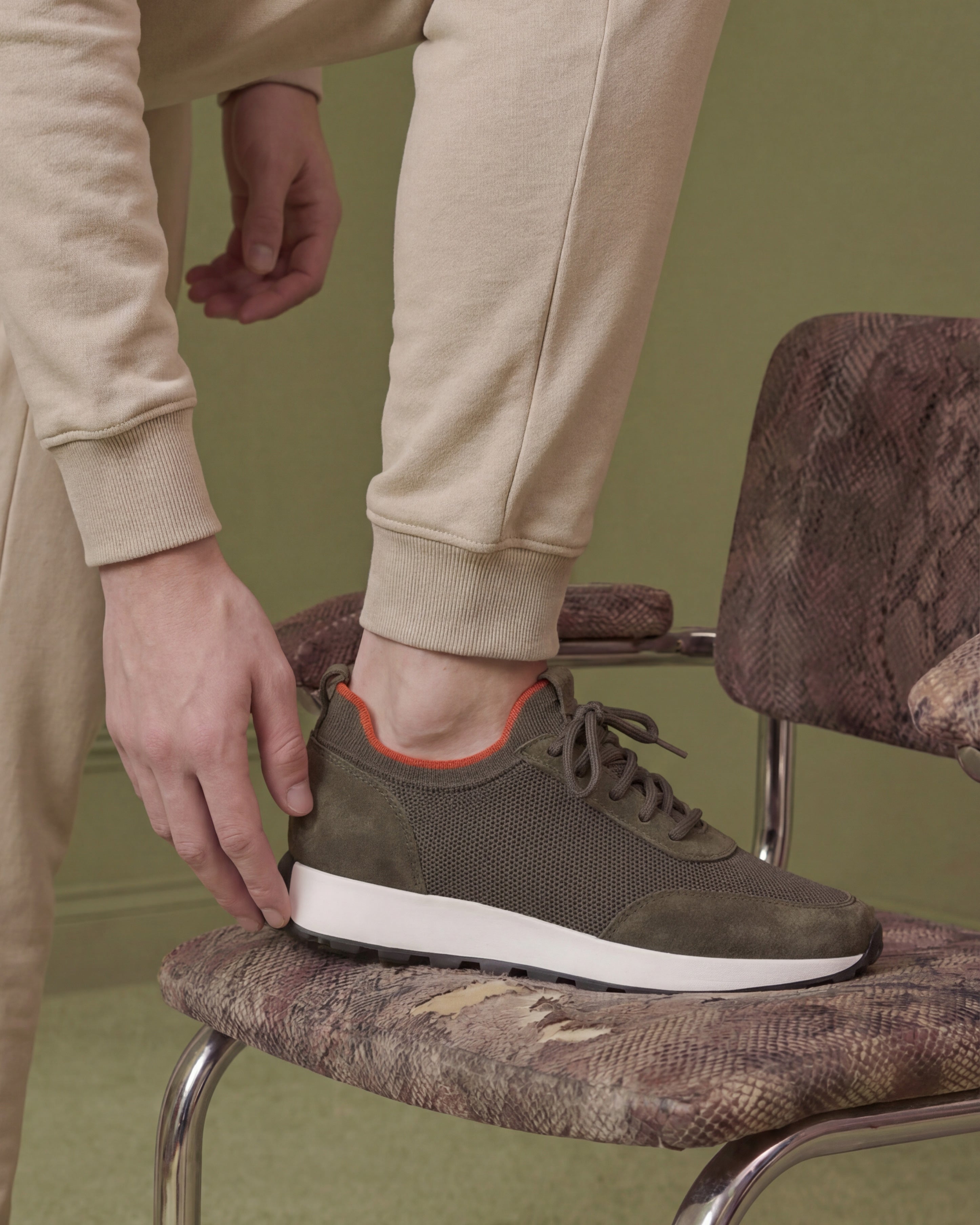 The Berlin Green Suede Leather Sneaker Exclusive Style