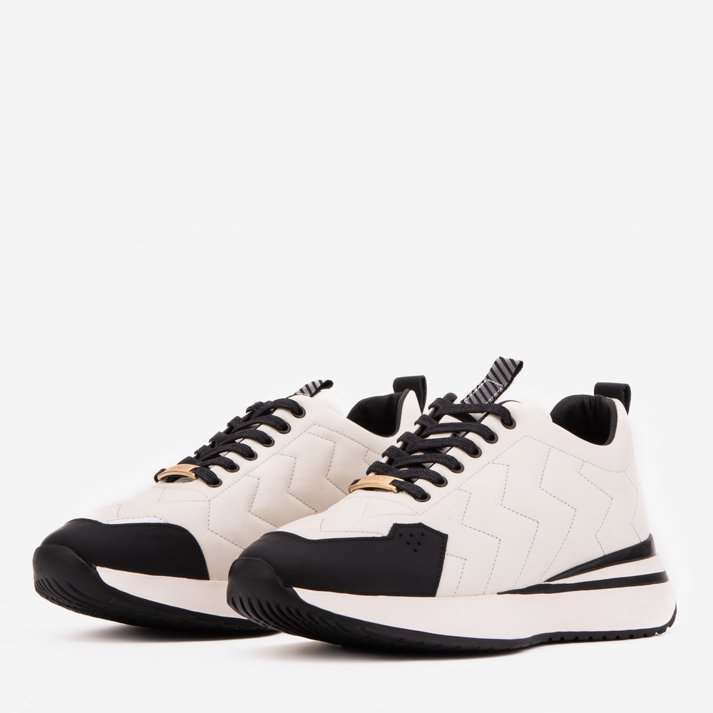 The Veneto White Leather Sneaker On Sale