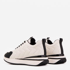 The Veneto White Leather Sneaker On Sale