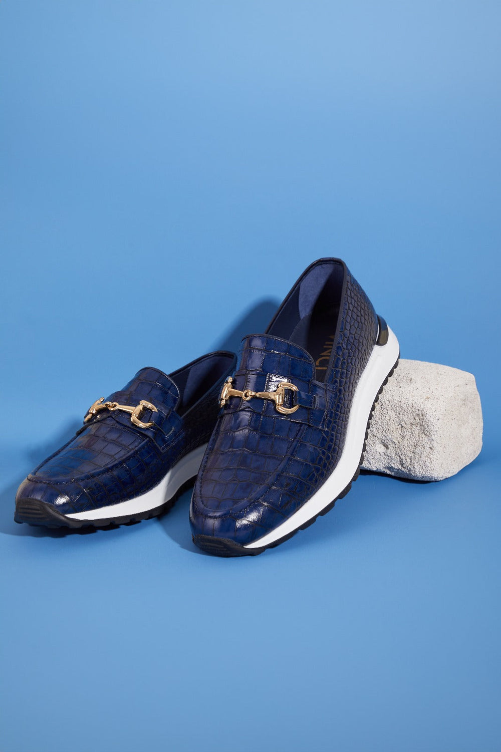 The Padova Navy Blue Leather Sneaker All New